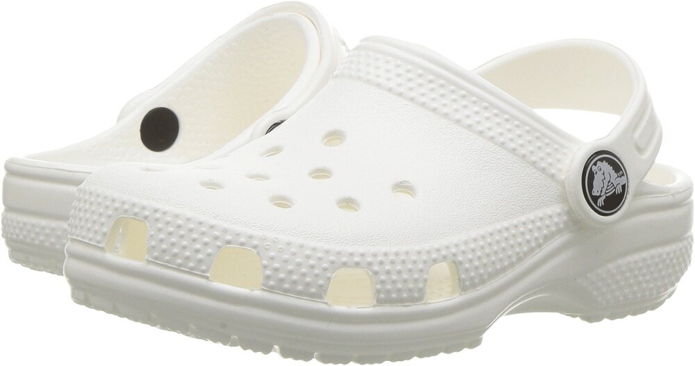CROCS UNISEX-CHILD CLASSIC CLOGS, WHITE, 13 LITTLE KID